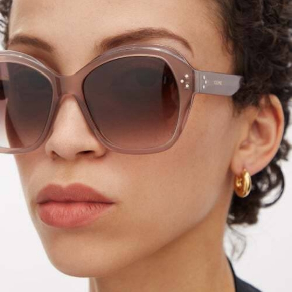NEW CELINE WOMEN BROWN SUNGLASSES CELINE CL40200I 45Z SUNGLASSES - Picture 1 of 5